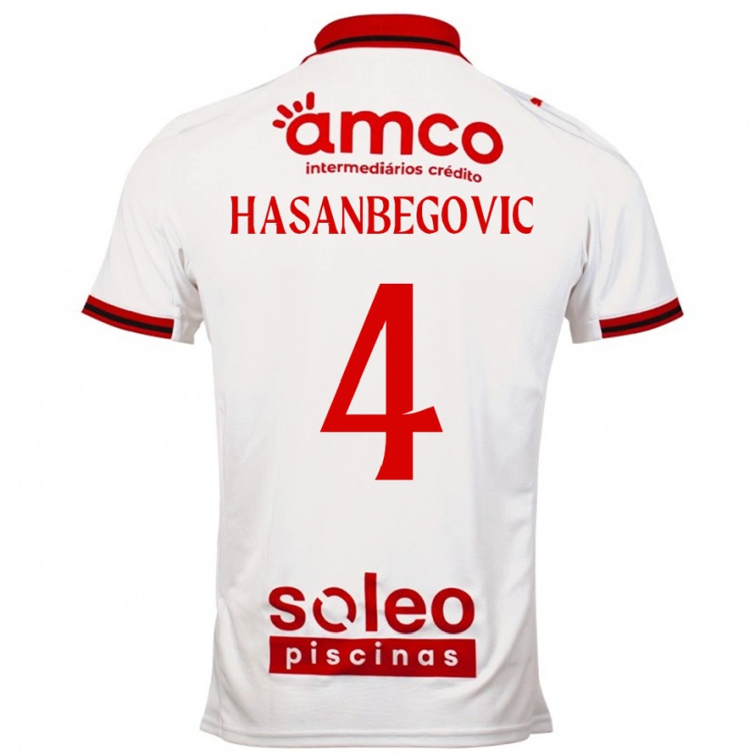 Danxen Dětské Melisa Hasanbegović #4 Bílá Červená Daleko Hráčské Dresy 2025/26 Dres