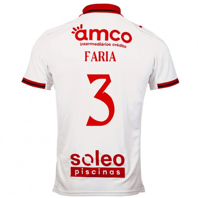 Danxen Dětské Hélder Faria #3 Bílá Červená Daleko Hráčské Dresy 2025/26 Dres