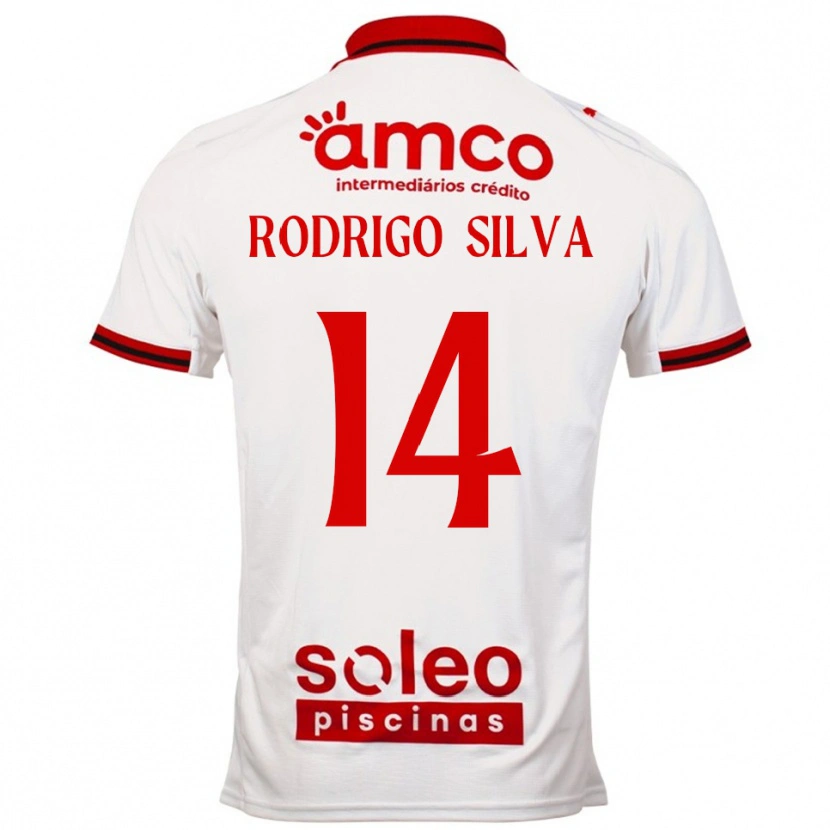 Danxen Dětské Rodrigo Silva #14 Bílá Červená Daleko Hráčské Dresy 2025/26 Dres