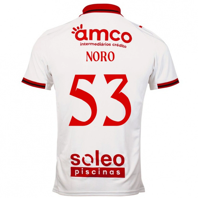 Danxen Dětské Jonatás Noro #53 Bílá Červená Daleko Hráčské Dresy 2025/26 Dres