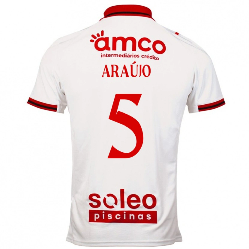 Danxen Dětské Matheus Araújo #5 Bílá Červená Daleko Hráčské Dresy 2025/26 Dres