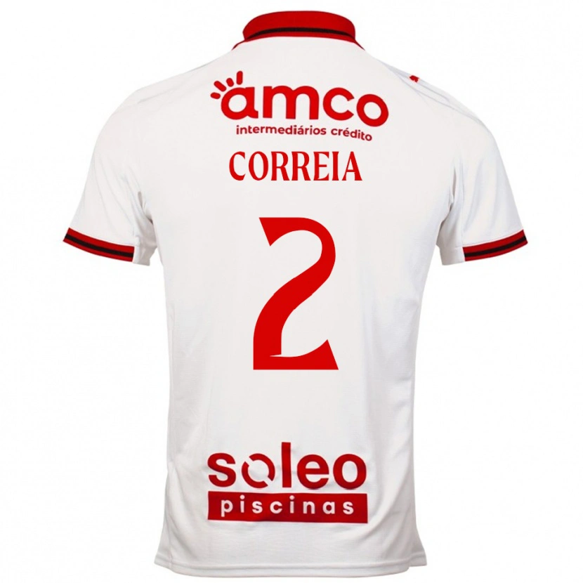 Danxen Dětské Nuno Correia #2 Bílá Červená Daleko Hráčské Dresy 2025/26 Dres