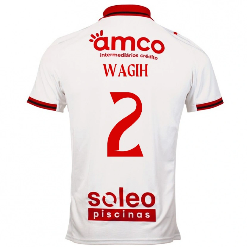 Danxen Dětské Youssef Wagih #2 Bílá Červená Daleko Hráčské Dresy 2025/26 Dres