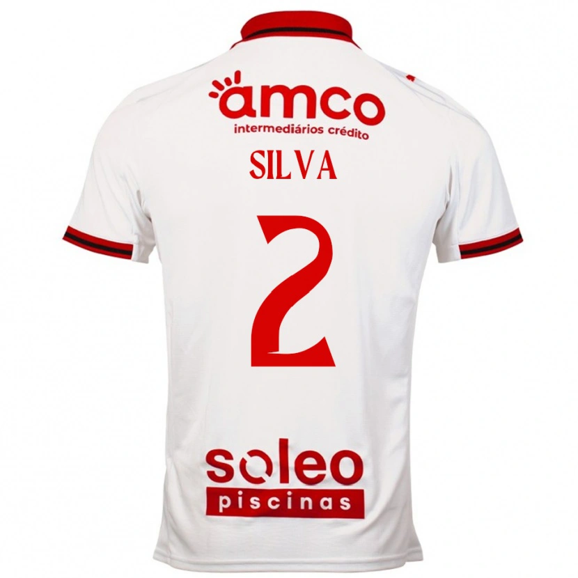 Danxen Dětské Lourenço Silva #2 Bílá Červená Daleko Hráčské Dresy 2025/26 Dres