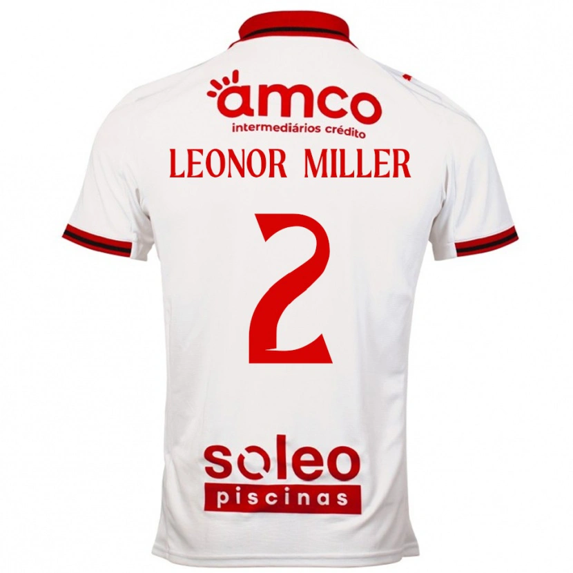 Danxen Dětské Maria Leonor Miller #2 Bílá Červená Daleko Hráčské Dresy 2025/26 Dres