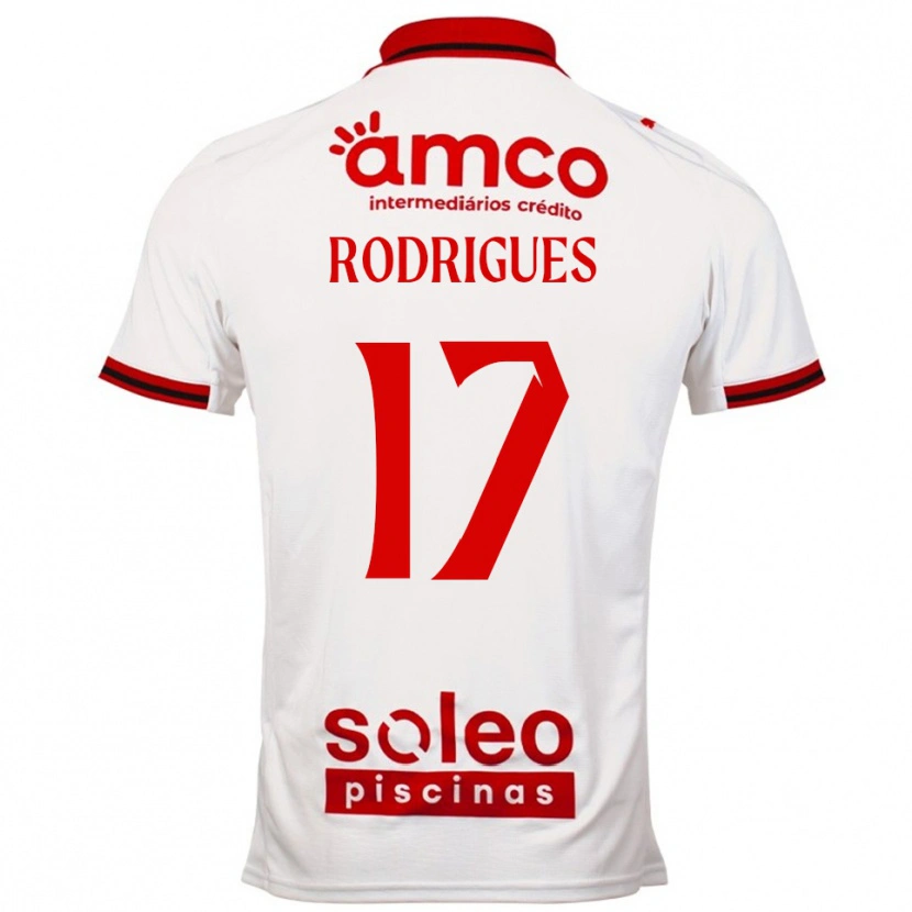 Danxen Dětské Tânia Rodrigues #17 Bílá Červená Daleko Hráčské Dresy 2025/26 Dres
