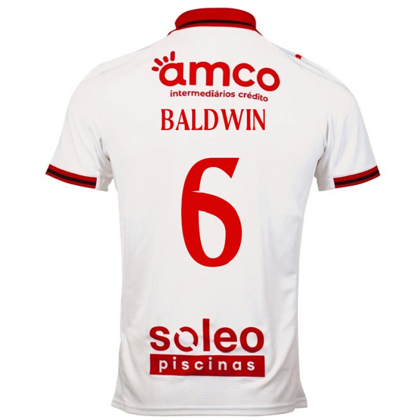 Danxen Dětské Carlyn Baldwin #6 Bílá Červená Daleko Hráčské Dresy 2025/26 Dres