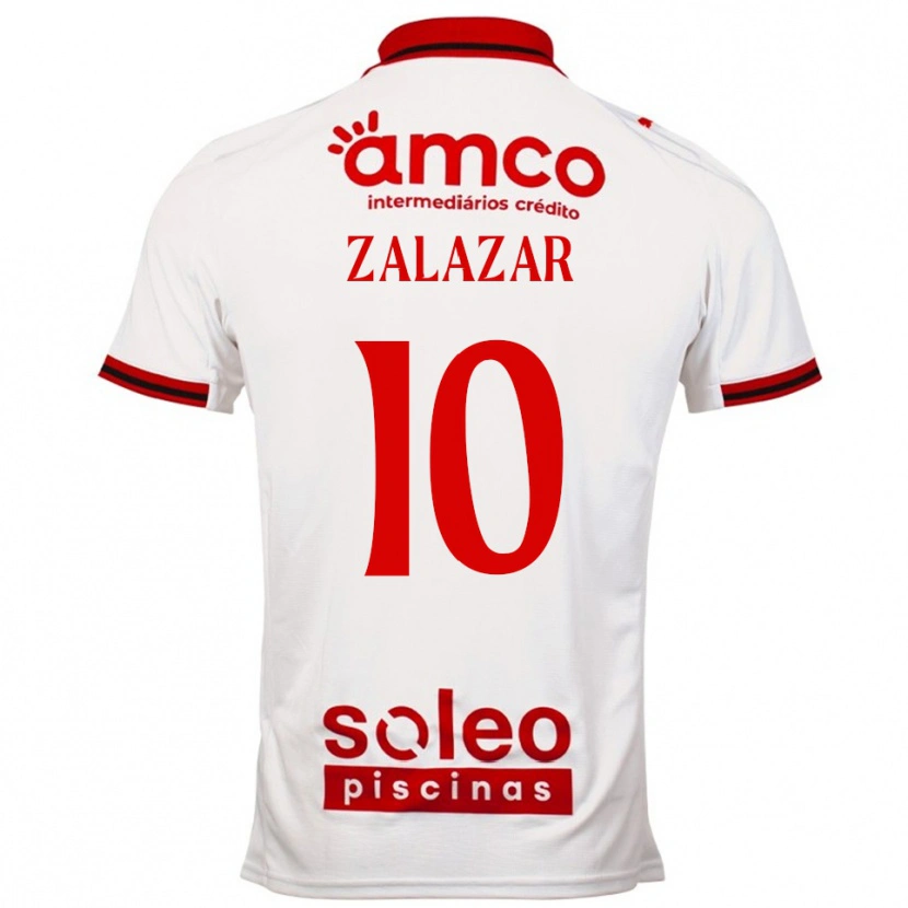 Danxen Dětské Rodrigo Zalazar #10 Bílá Červená Daleko Hráčské Dresy 2025/26 Dres