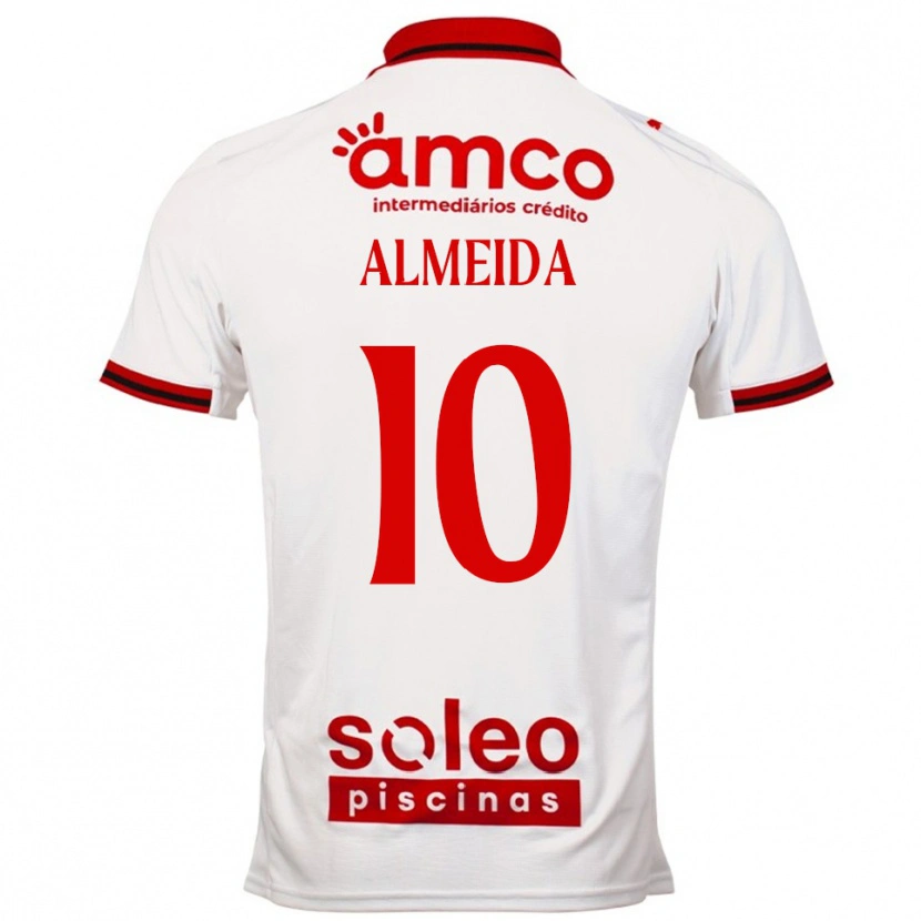 Danxen Dětské Vitória Almeida #10 Bílá Červená Daleko Hráčské Dresy 2025/26 Dres