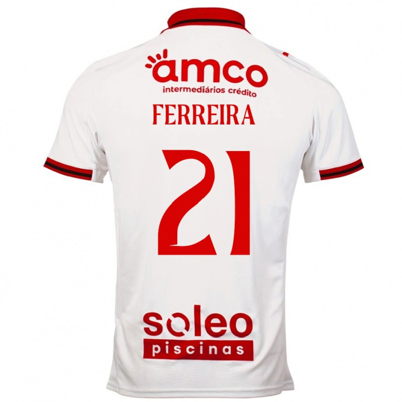 Danxen Dětské Ana Carolina Ferreira #21 Bílá Červená Daleko Hráčské Dresy 2025/26 Dres
