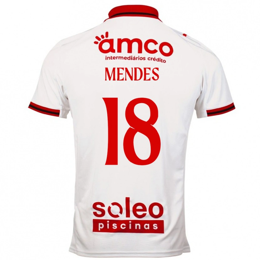 Danxen Dětské Carolina Mendes #18 Bílá Červená Daleko Hráčské Dresy 2025/26 Dres