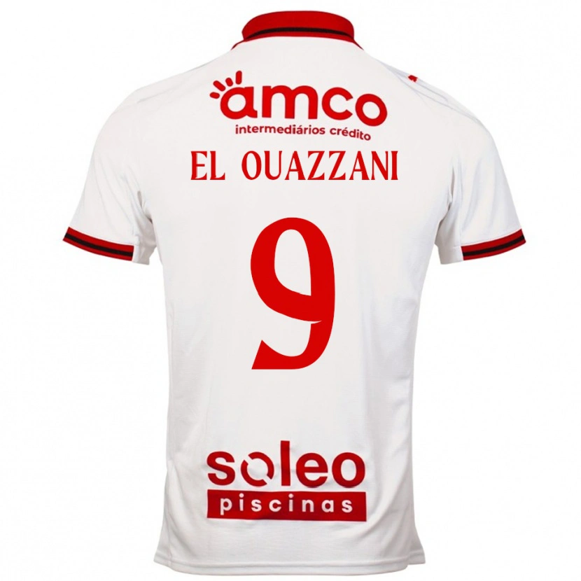 Danxen Dětské Amine El Ouazzani #9 Bílá Červená Daleko Hráčské Dresy 2025/26 Dres