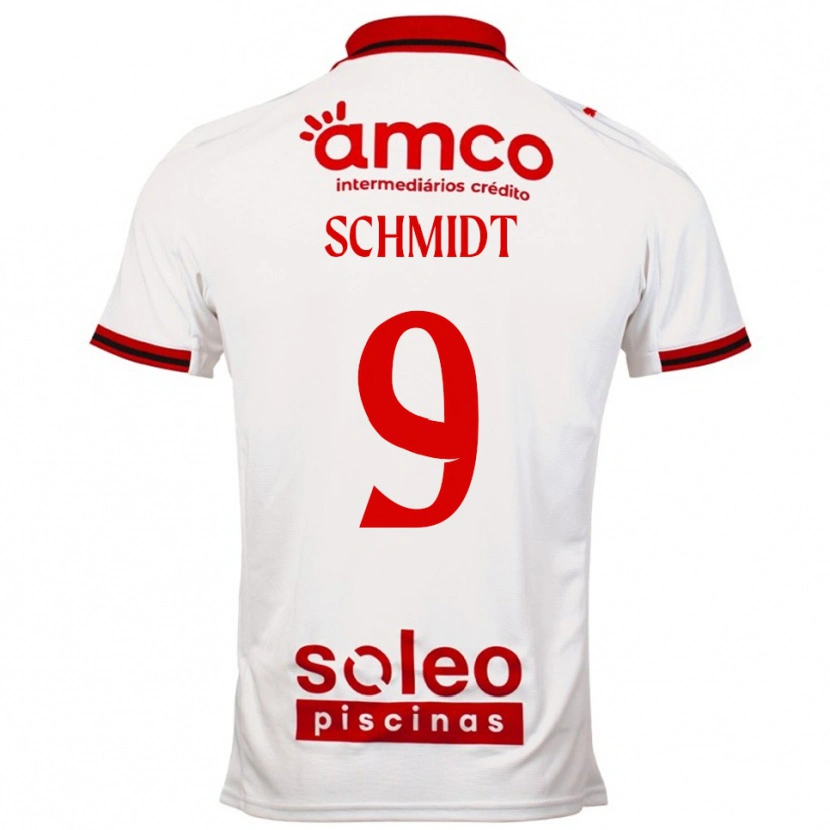 Danxen Dětské Malu Schmidt #9 Bílá Červená Daleko Hráčské Dresy 2025/26 Dres