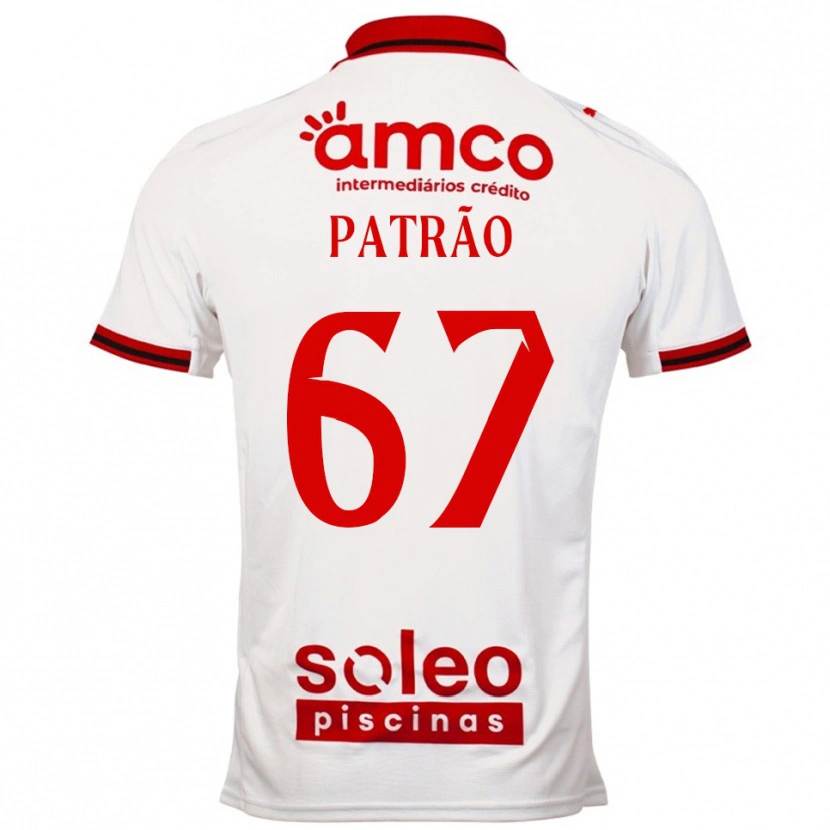 Danxen Dětské Afonso Patrão #67 Bílá Červená Daleko Hráčské Dresy 2025/26 Dres