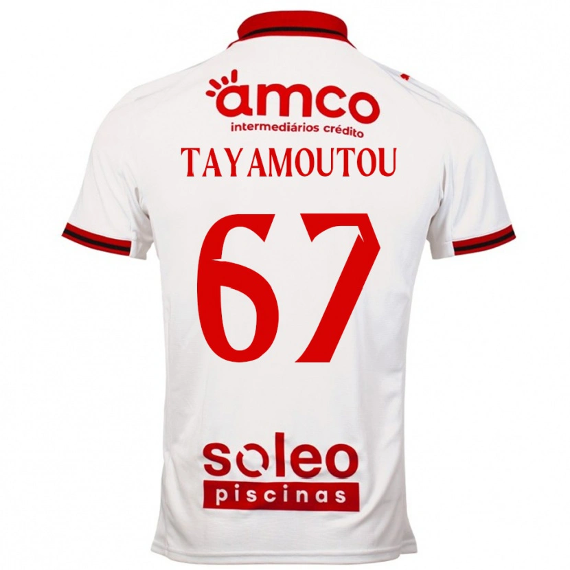 Danxen Dětské Enzo Tayamoutou #67 Bílá Červená Daleko Hráčské Dresy 2025/26 Dres