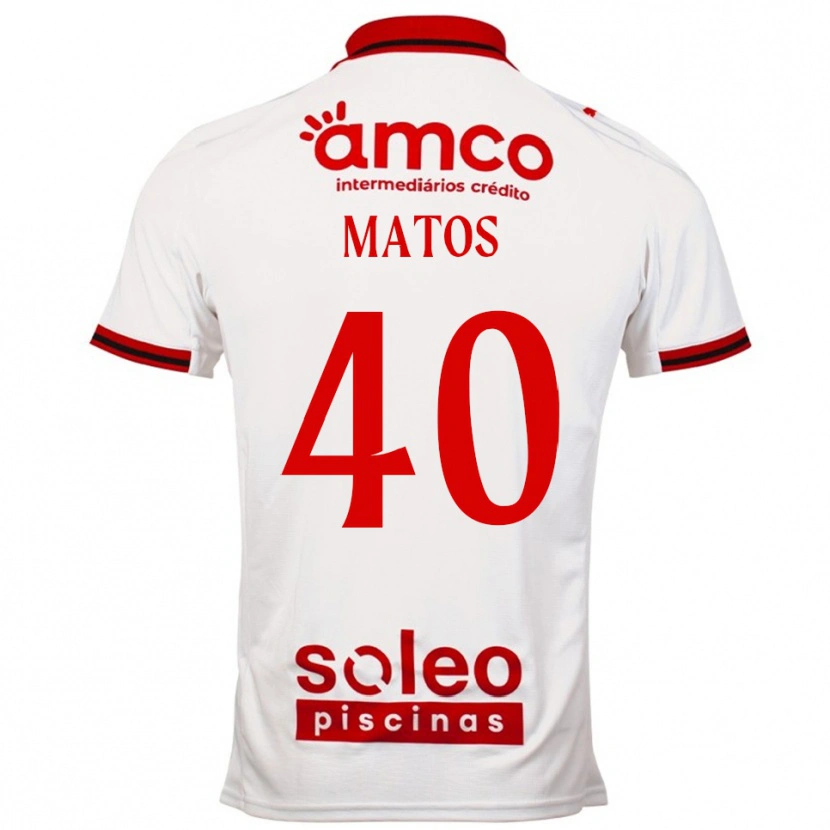 Danxen Dětské João Matos #40 Bílá Červená Daleko Hráčské Dresy 2025/26 Dres