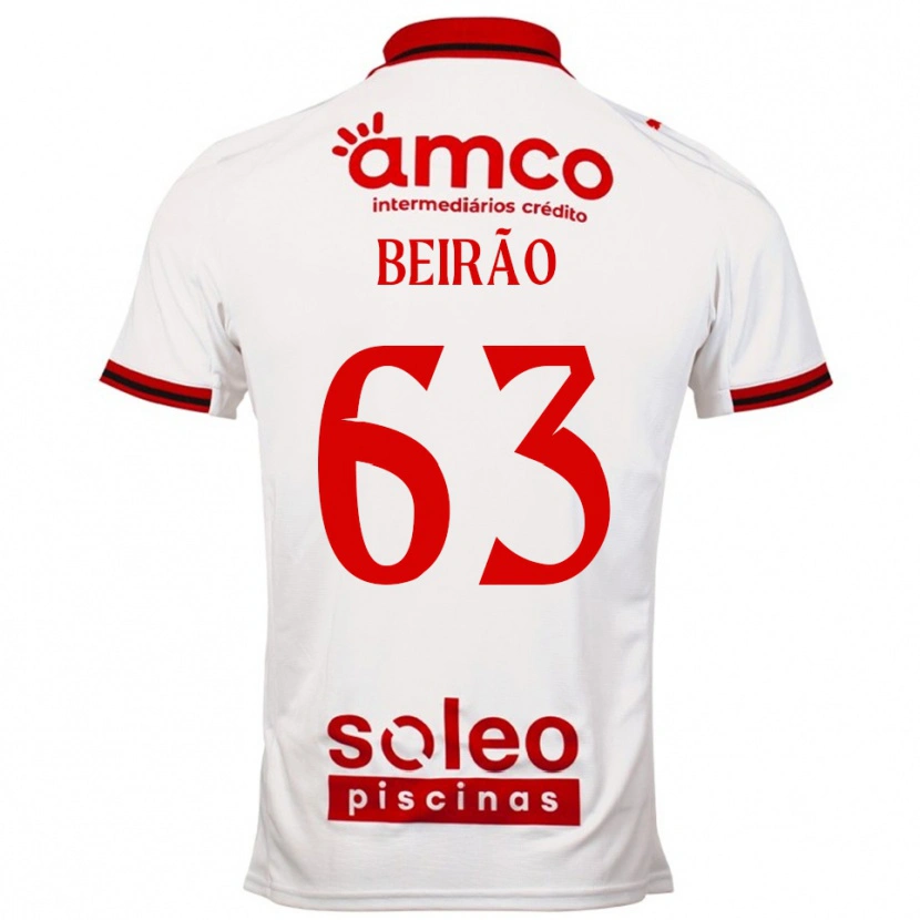 Danxen Dětské Rodrigo Beirão #63 Bílá Červená Daleko Hráčské Dresy 2025/26 Dres