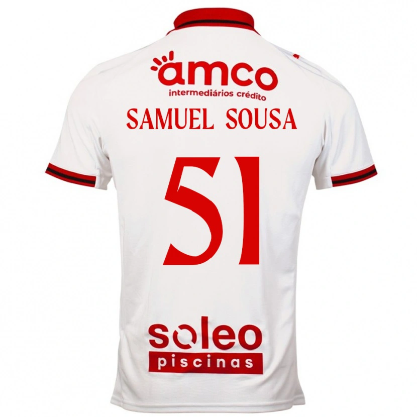 Danxen Dětské Samu Sousa #51 Bílá Červená Daleko Hráčské Dresy 2025/26 Dres