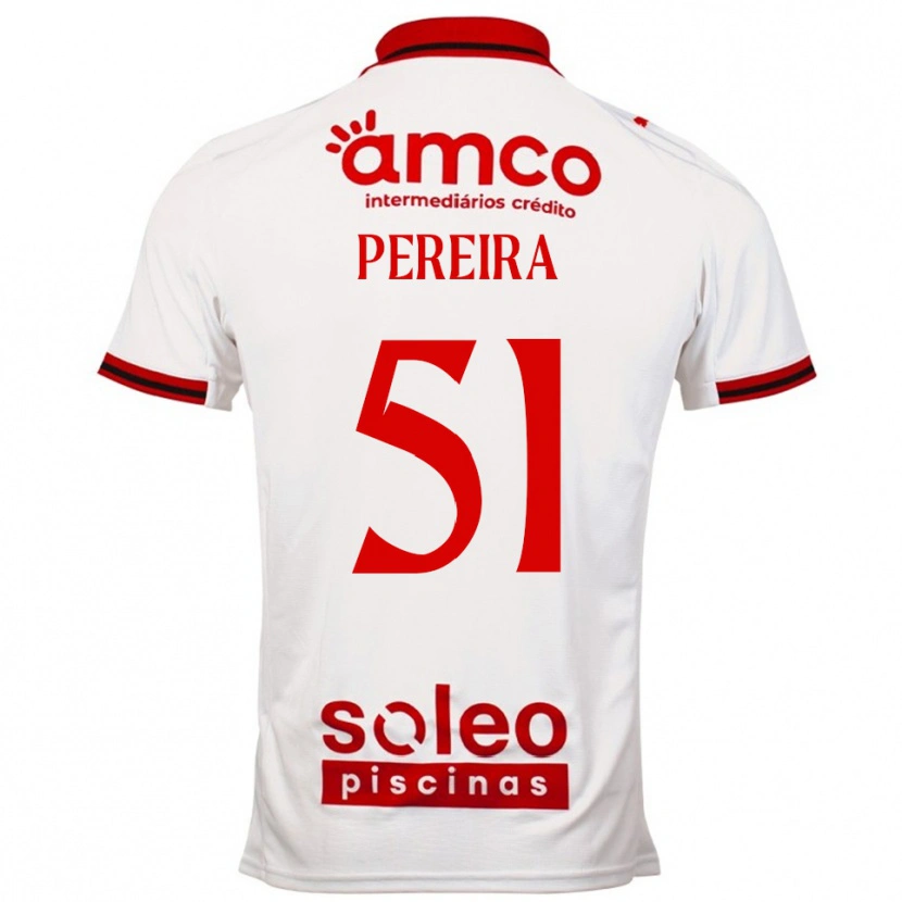 Danxen Dětské Evy Pereira #51 Bílá Červená Daleko Hráčské Dresy 2025/26 Dres