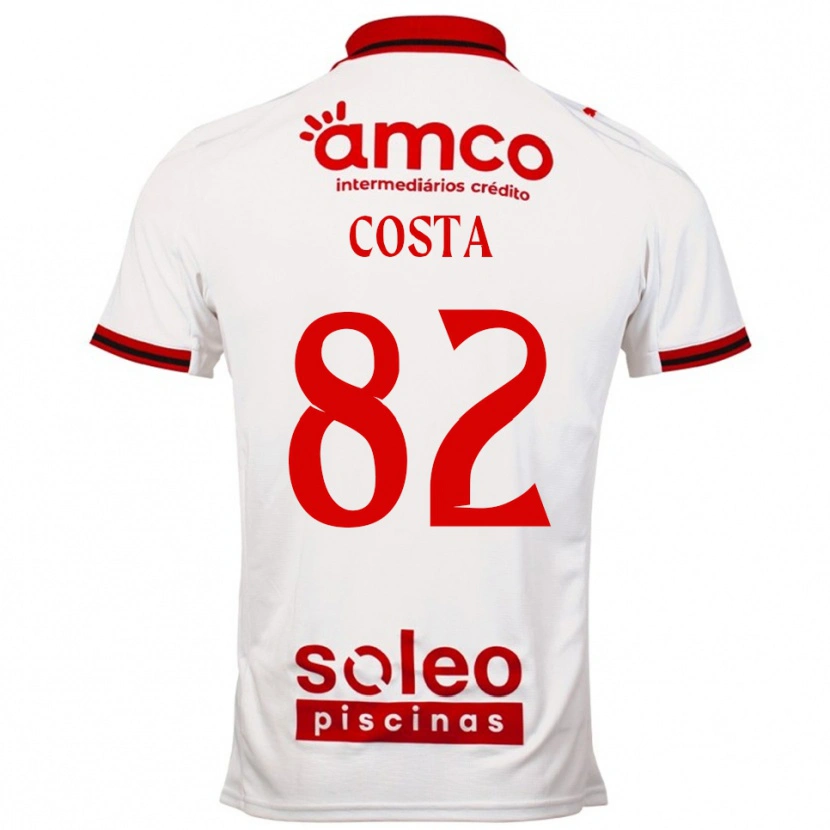 Danxen Dětské Gui Costa #82 Bílá Červená Daleko Hráčské Dresy 2025/26 Dres