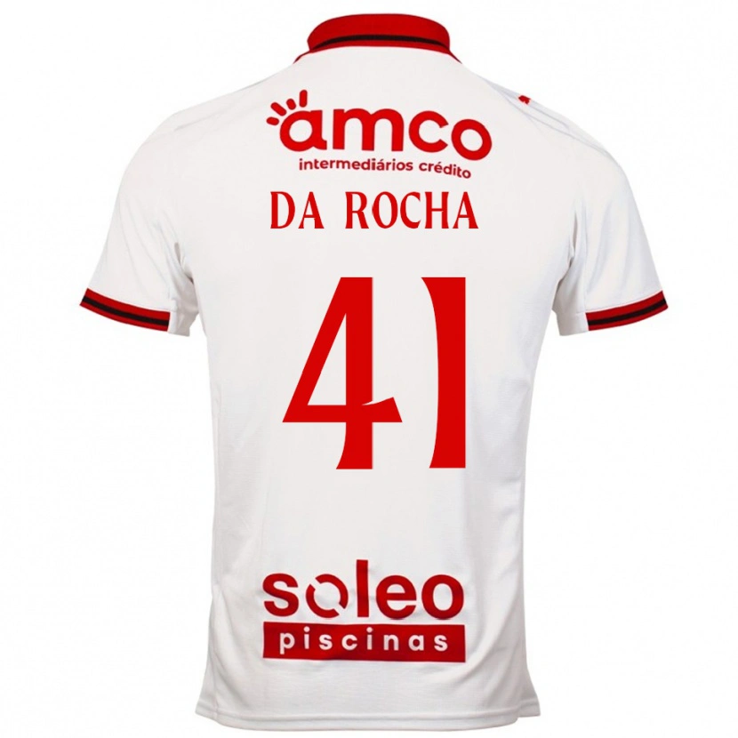 Danxen Dětské Yanis Da Rocha #41 Bílá Červená Daleko Hráčské Dresy 2025/26 Dres
