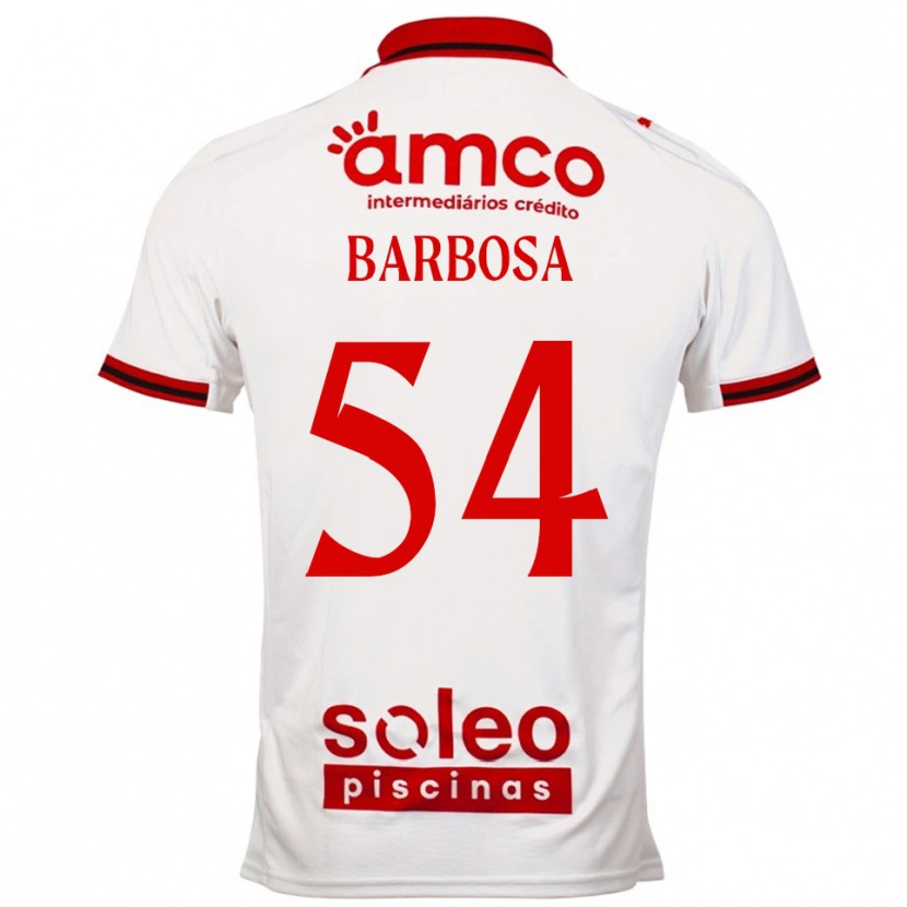 Danxen Dětské Gui Barbosa #54 Bílá Červená Daleko Hráčské Dresy 2025/26 Dres