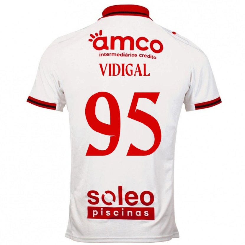 Danxen Dětské Sandro Vidigal #95 Bílá Červená Daleko Hráčské Dresy 2025/26 Dres