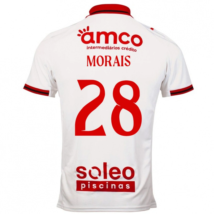 Danxen Dětské Patrícia Morais #28 Bílá Červená Daleko Hráčské Dresy 2025/26 Dres