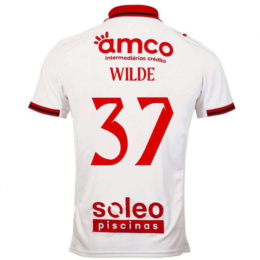 Danxen Dětské Manjou Wilde #37 Bílá Červená Daleko Hráčské Dresy 2025/26 Dres