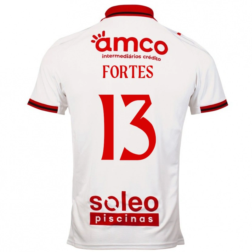 Danxen Dětské Melany Fortes #13 Bílá Červená Daleko Hráčské Dresy 2025/26 Dres