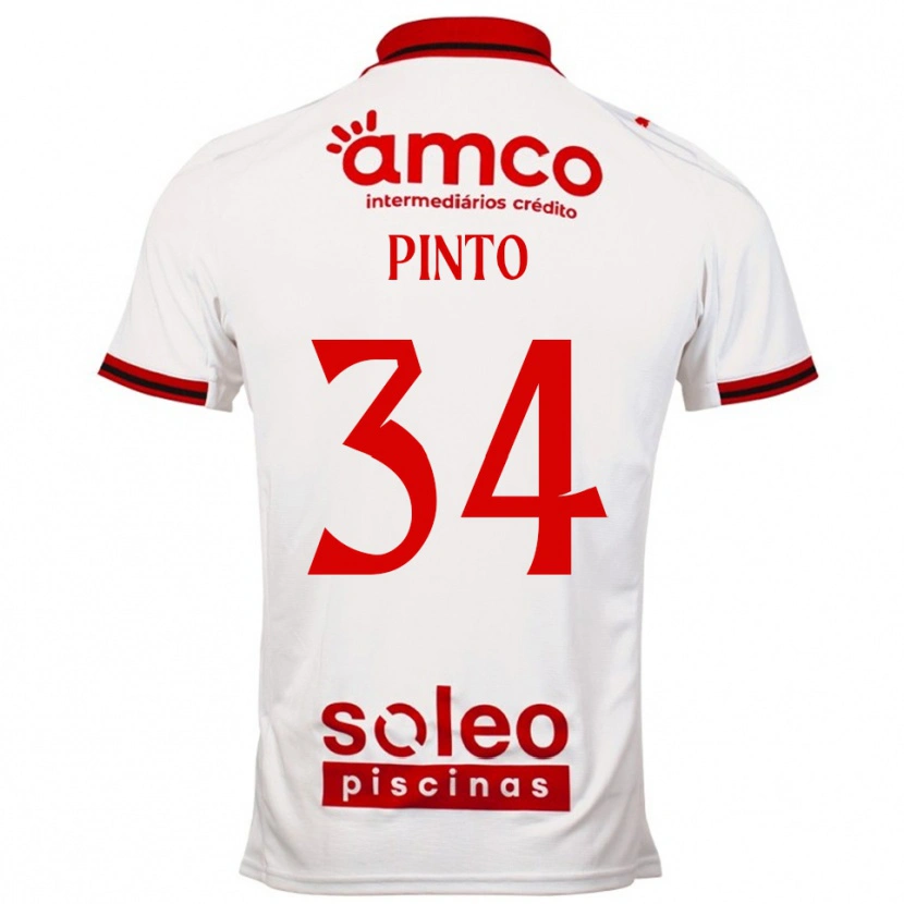 Danxen Dětské Ana Pinto #34 Bílá Červená Daleko Hráčské Dresy 2025/26 Dres