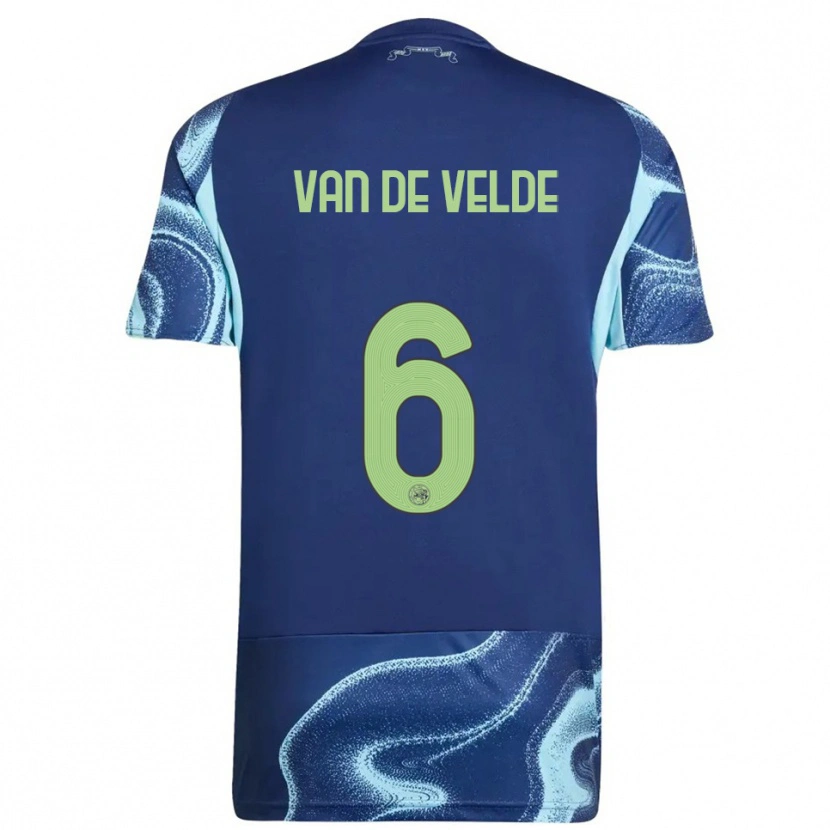 Danxen Dětské Jonna Van De Velde #6 Tmavě Modrá Nebesky Modrá Daleko Hráčské Dresy 2025/26 Dres