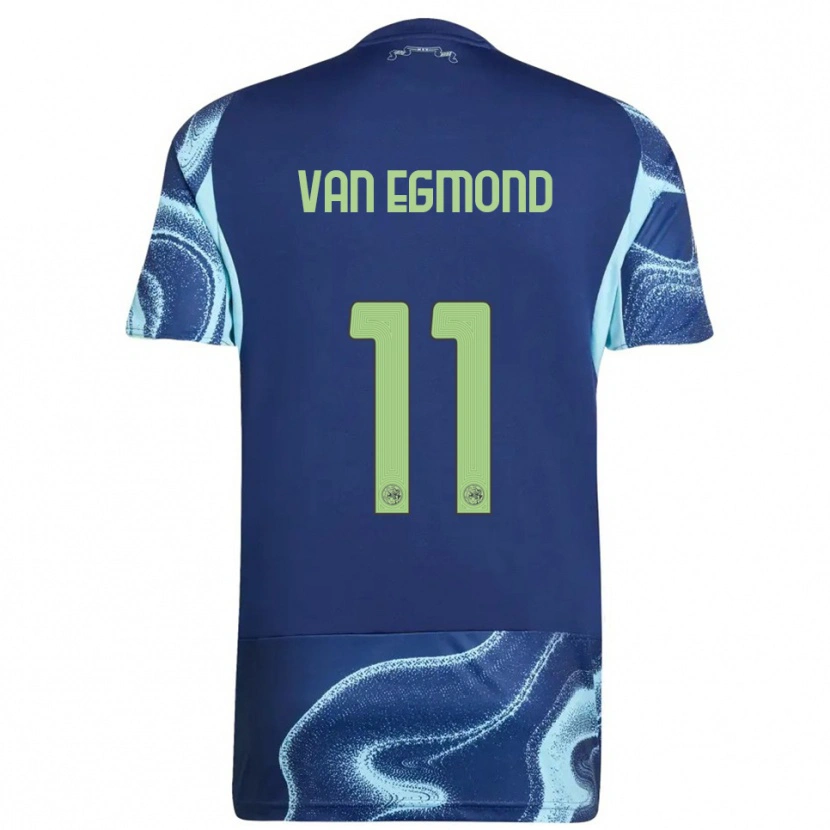 Danxen Dětské Bo Van Egmond #11 Tmavě Modrá Nebesky Modrá Daleko Hráčské Dresy 2025/26 Dres