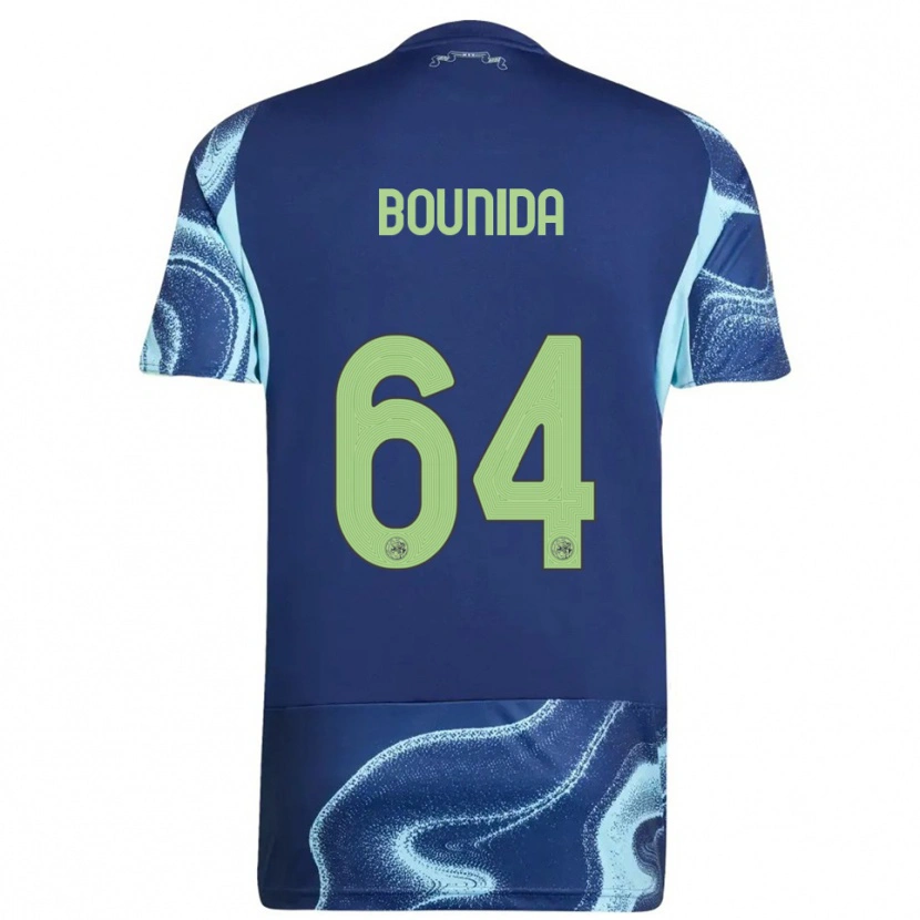 Danxen Dětské Rayane Bounida #64 Tmavě Modrá Nebesky Modrá Daleko Hráčské Dresy 2025/26 Dres