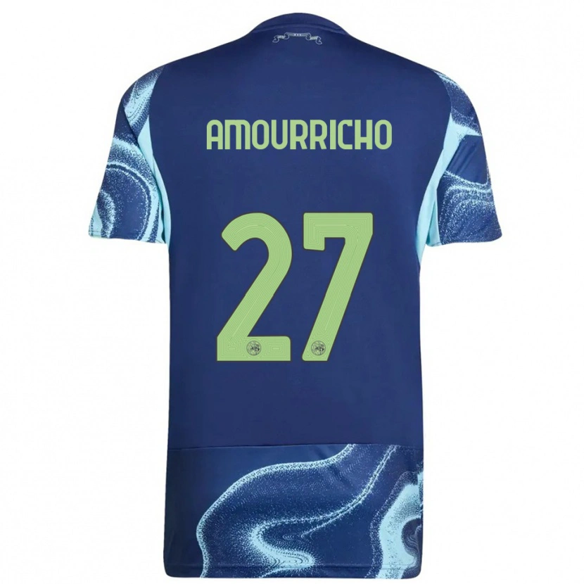 Danxen Dětské Amourricho Van Axel Dongen #27 Tmavě Modrá Nebesky Modrá Daleko Hráčské Dresy 2025/26 Dres