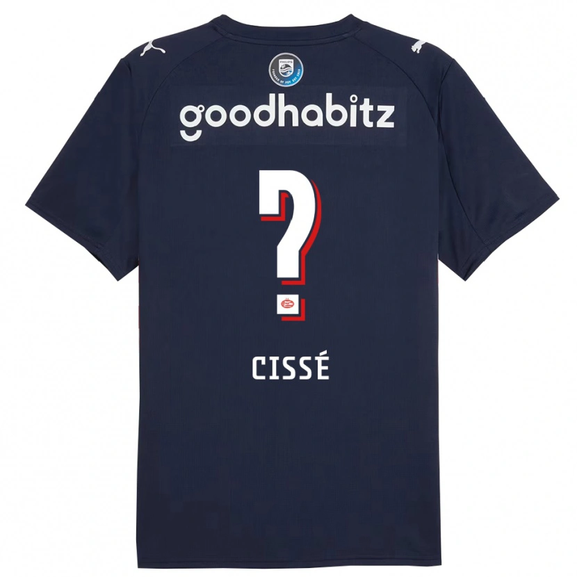 Danxen Dětské Alseny Cissé #0 Tmavě Modrá Bílá Daleko Hráčské Dresy 2025/26 Dres