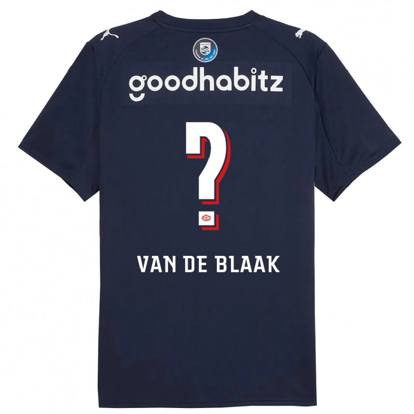 Danxen Dětské Emmanuel Van De Blaak #0 Tmavě Modrá Bílá Daleko Hráčské Dresy 2025/26 Dres