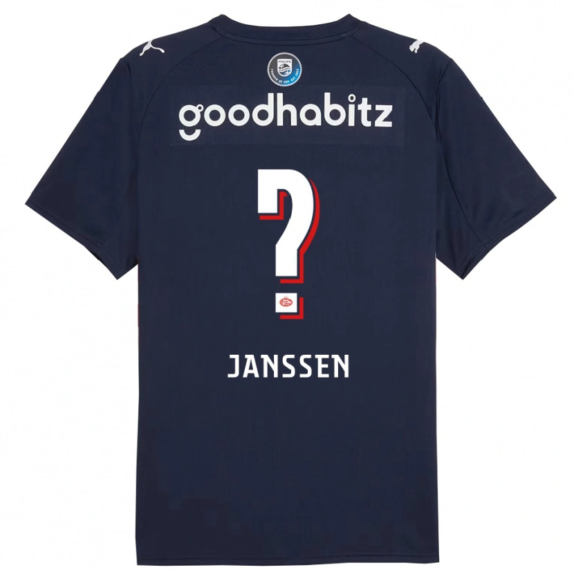 Danxen Dětské Niek Janssen #0 Tmavě Modrá Bílá Daleko Hráčské Dresy 2025/26 Dres