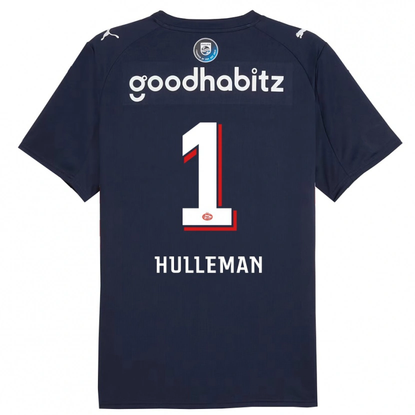 Danxen Dětské Daan Hulleman #1 Tmavě Modrá Bílá Daleko Hráčské Dresy 2025/26 Dres