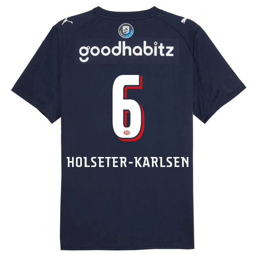 Danxen Dětské Philip Holseter-Karlsen #6 Tmavě Modrá Bílá Daleko Hráčské Dresy 2025/26 Dres
