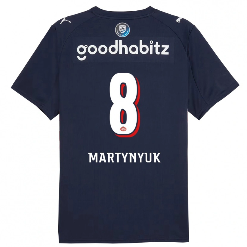 Danxen Dětské Anton Martynyuk #8 Tmavě Modrá Bílá Daleko Hráčské Dresy 2025/26 Dres