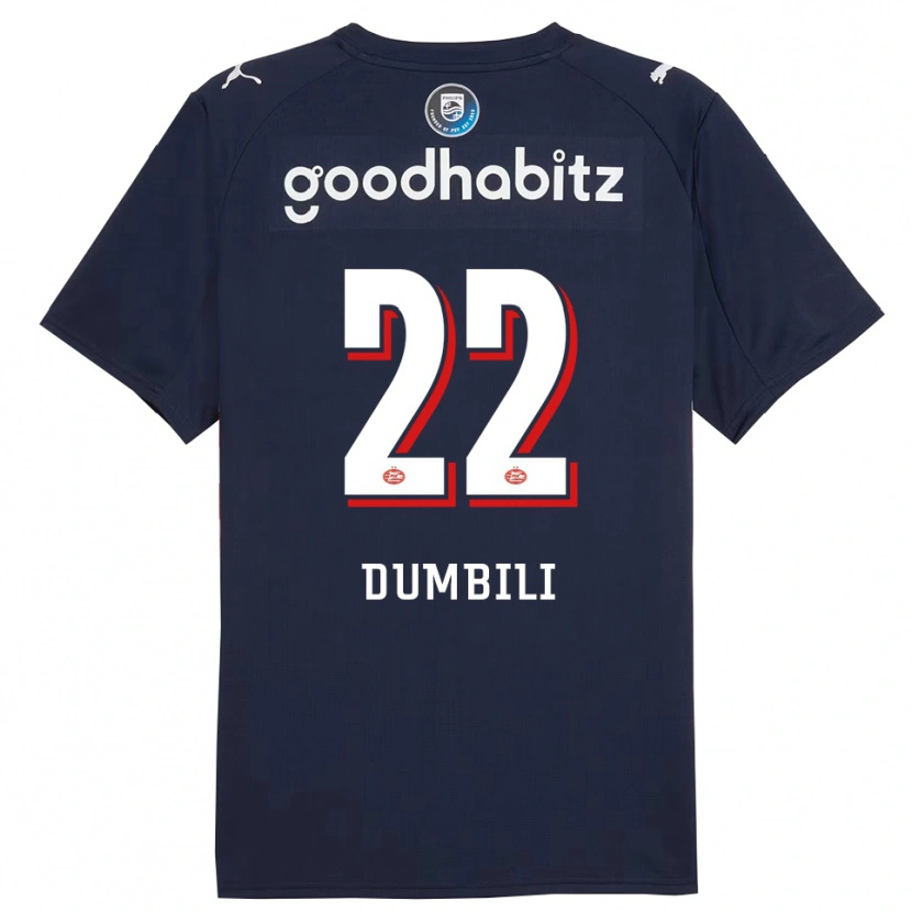 Danxen Dětské Samuel Dumbili #22 Tmavě Modrá Bílá Daleko Hráčské Dresy 2025/26 Dres