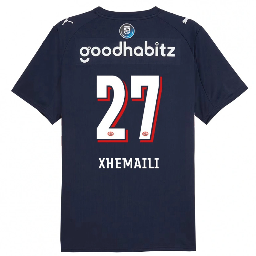 Danxen Dětské Riola Xhemaili #27 Tmavě Modrá Bílá Daleko Hráčské Dresy 2025/26 Dres