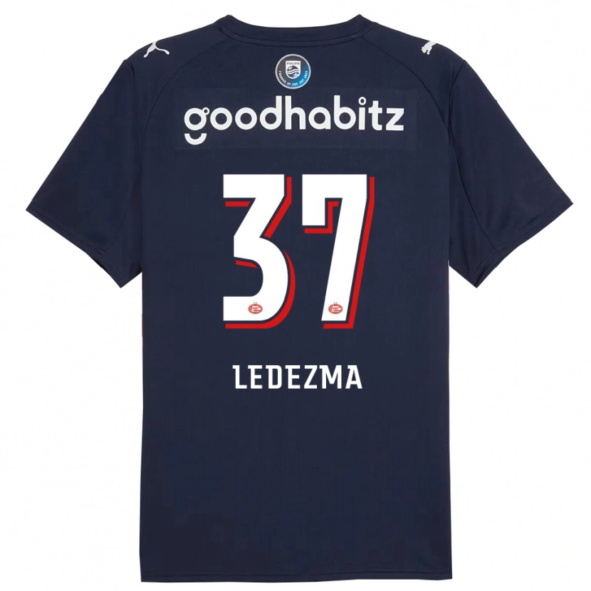 Danxen Dětské Richard Ledezma #37 Tmavě Modrá Bílá Daleko Hráčské Dresy 2025/26 Dres