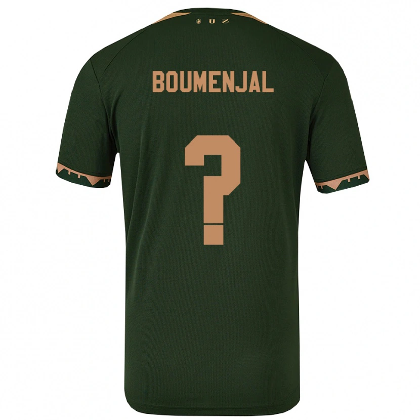 Danxen Dětské Achraf Boumenjal #0 Zelená Zlatá Daleko Hráčské Dresy 2025/26 Dres