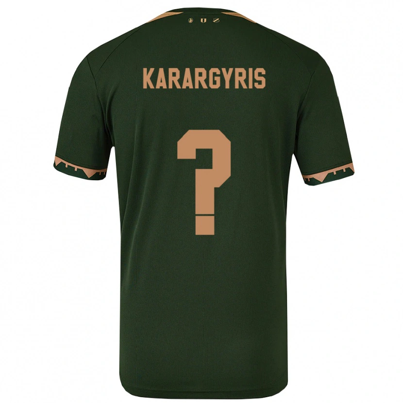 Danxen Dětské Zois Karargyris #0 Zelená Zlatá Daleko Hráčské Dresy 2025/26 Dres
