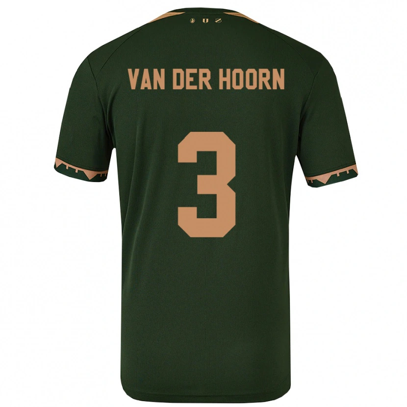 Danxen Dětské Mike Van Der Hoorn #3 Zelená Zlatá Daleko Hráčské Dresy 2025/26 Dres