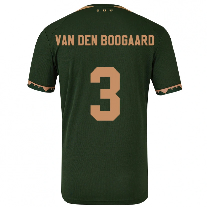 Danxen Dětské Brian Van Den Boogaard #3 Zelená Zlatá Daleko Hráčské Dresy 2025/26 Dres