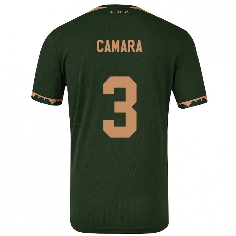Danxen Dětské Lamine Camara #3 Zelená Zlatá Daleko Hráčské Dresy 2025/26 Dres