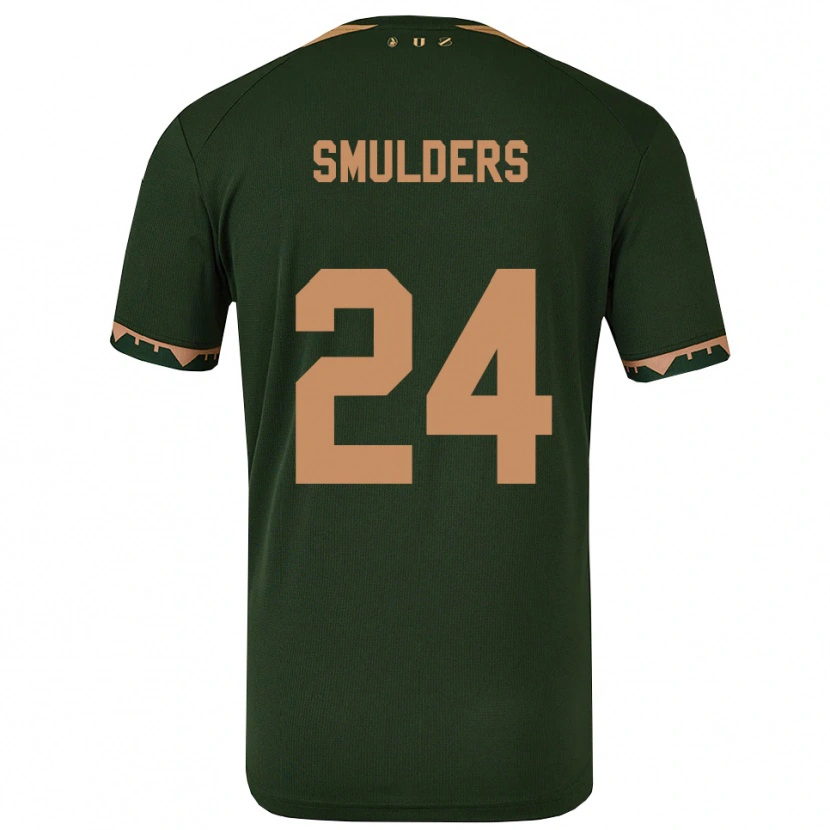 Danxen Dětské Anniek Smulders #24 Zelená Zlatá Daleko Hráčské Dresy 2025/26 Dres